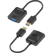 AISENS A122-0947 adaptador de cabo de vídeo 0,15 m HDMI Type A (Standard) VGA (D-Sub) Preto