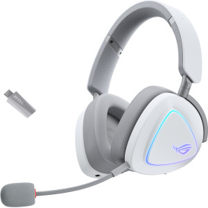 ASUS ROG Delta II Auscultadores Com fios e sem fios Fita de cabeça Jogos USB Type-C Bluetooth Branco