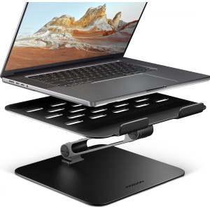 Axagon STND-LQB Laptop-Ständer, Doppelgelenk, höhenverstellbar, faltbar Suporte para portáteis e tablets Preto 43,9 cm (17.3")