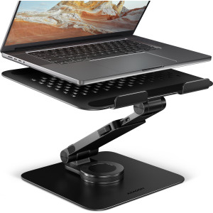 Axagon STND-LRB Laptop-Ständer, 360° drehbar, Doppelgelenk, verlängerbar Suporte para portáteis e tablets Preto 43,9 cm (17.3")