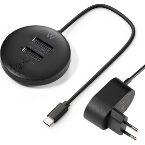 Ewent EW7078 Docking Station para Discos Rígidos USB 3.2 Gen 1 (3.1 Gen 1) Type-C Preto