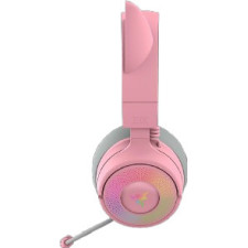Razer Kraken Kitty V3 Pro - Quartz Auscultadores Com fios e sem fios Fita de cabeça Jogos USB Type-A Bluetooth Rosa