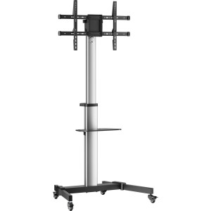 AISENS FT86TRE-197 suporte de exibição de sinalética 2,18 m (86") Preto, Prateado