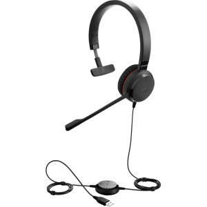 Jabra Evolve 30 II Auscultadores Com fios Fita de cabeça Escritório Call center USB Type-C   USB Type-A Preto