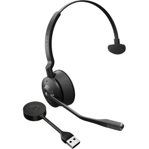 Jabra Engage 55 Auscultadores Sem fios Fita de cabeça Escritório Call center Preto, Titânio
