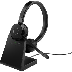 Jabra Evolve 65 TE Auscultadores Com fios e sem fios Fita de cabeça Escritório Call center USB Type-A Bluetooth Suporte de
