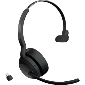 Jabra Evolve2 55 Auscultadores Sem fios Fita de cabeça Escritório Call center USB Type-C Bluetooth Suporte de carregamento Preto