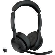 Jabra Evolve2 55 Auscultadores Sem fios Fita de cabeça Escritório Call center USB Type-C Bluetooth Suporte de carregamento Preto