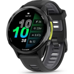 Garmin Forerunner 970 3,56 cm (1.4") AMOLED Digital 454 x 454 pixels Ecrã táctil Preto, Amarelo Wi-Fi GPS