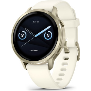 Garmin Venu 4 3,05 cm (1.2") AMOLED 41 mm Digital 390 x 390 pixels Ecrã táctil Dourado Wi-Fi GPS