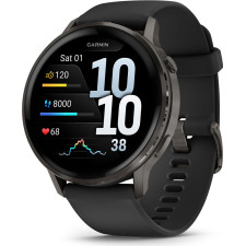 Garmin Venu 4 3,56 cm (1.4") AMOLED 45 mm Digital 454 x 454 pixels Ecrã táctil Preto Wi-Fi GPS