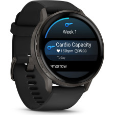 Garmin Venu 4 3,56 cm (1.4") AMOLED 45 mm Digital 454 x 454 pixels Ecrã táctil Preto Wi-Fi GPS