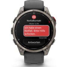 Garmin fēnix 8 Pro 3,56 cm (1.4") AMOLED 47 mm Digital 454 x 454 pixels Ecrã táctil Grafite, Titânio Wi-Fi GPS