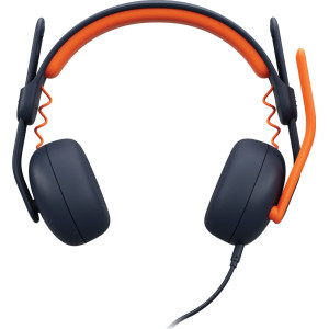 Logitech Zone Learn Auscultadores Com fios Fita de cabeça Educação Azul, Laranja