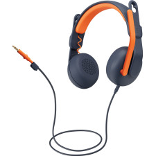 Logitech Zone Learn Auscultadores Com fios Fita de cabeça Educação Azul, Laranja