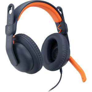 Logitech 981-001389 auscultador Auscultadores Com fios Fita de cabeça Educação Azul, Laranja