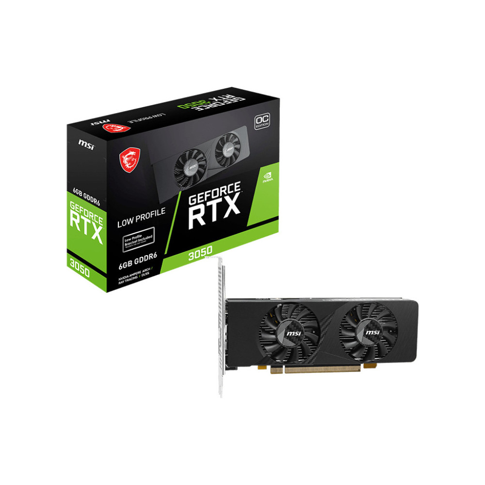 MSI GEFORCE RTX 3050 LP E 6G OC placa de vídeo NVIDIA 6 GB GDDR6 MSI GEFORCE RTX 3050 LP E 6G OC placa de vídeo NVIDIA 6 GB GDDR6