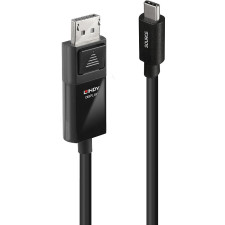 Lindy 43342 adaptador de cabo de vídeo 2 m USB Type-C DisplayPort Preto