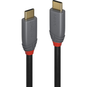 Lindy 36900 cabo USB 0,5 m USB C Preto, Cinzento