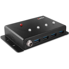 Lindy 43374 hub de interface USB 3.2 Gen 1 (3.1 Gen 1) Type-B 5000 Mbit s Preto