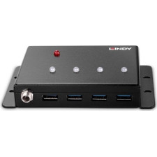 Lindy 43374 hub de interface USB 3.2 Gen 1 (3.1 Gen 1) Type-B 5000 Mbit s Preto