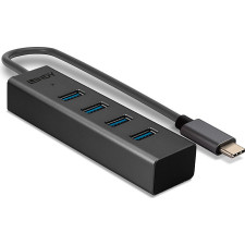 Lindy 43325 hub de interface USB 3.2 Gen 1 (3.1 Gen 1) Type-C 5000 Mbit s Cinzento