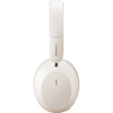 Baseus Bass 35 Max Auscultadores Com fios e sem fios Fita de cabeça Música USB Type-C Bluetooth Bege