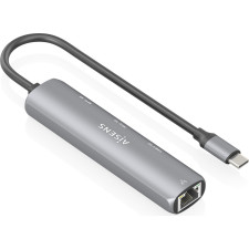 AISENS ASUC-4P039-GR base & duplicador de portas Com fios USB 3.2 Gen 1 (3.1 Gen 1) Type-C Cinzento