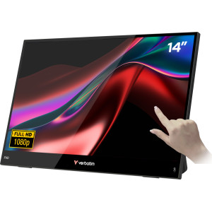 Verbatim Portable 14" FHD Touch Monitor LIGHT Monitor portátil Preto 35,6 cm (14") LCD 1920 x 1080 pixels