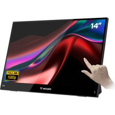 Verbatim Portable 14" FHD Touch Monitor LIGHT Monitor portátil Preto 35,6 cm (14") LCD 1920 x 1080 pixels