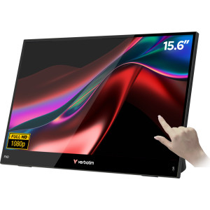 Verbatim Portable 15.6" FHD Touch Monitor LIGHT Monitor portátil Preto 39,6 cm (15.6") LCD 1920 x 1080 pixels