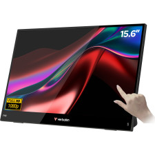 Verbatim Portable 15.6" FHD Touch Monitor LIGHT Monitor portátil Preto 39,6 cm (15.6") LCD 1920 x 1080 pixels