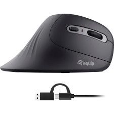Equip 245119 rato Universal Mão direita USB Type-A + USB Type-C Ótico 7200 DPI