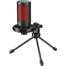 Savio wired gaming microphone with backlight tripod USB SONAR PRO Preto, Vermelho Microfone para consola de jogos