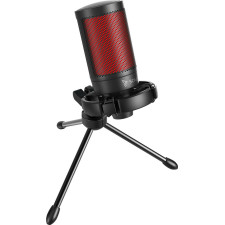 Savio wired gaming microphone with backlight tripod USB SONAR PRO Preto, Vermelho Microfone para consola de jogos