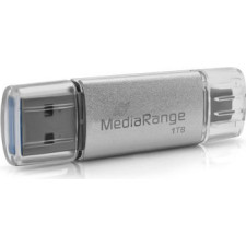 MediaRange MR941-1 unidade de memória USB 1 TB USB Type-A   USB Type-C 3.2 Gen 1 (3.1 Gen 1) Prateado