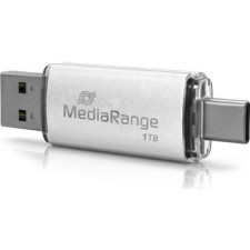 MediaRange MR941-1 unidade de memória USB 1 TB USB Type-A   USB Type-C 3.2 Gen 1 (3.1 Gen 1) Prateado