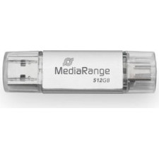 MediaRange MR940-1 unidade de memória USB 512 GB USB Type-A   USB Type-C 3.2 Gen 1 (3.1 Gen 1) Prateado