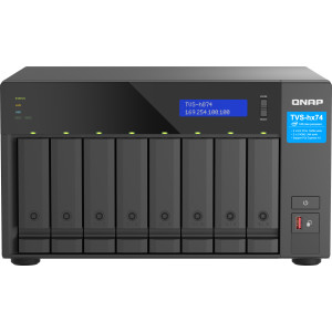 QNAP TVS-h874 NAS Tower Intel® Core™ i7 32 GB DDR4 0 TB QuTS hero Preto