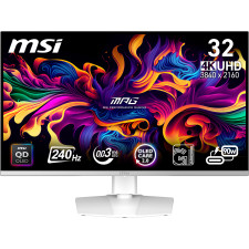 MSI MPG 321URXW QD-OLED monitor de ecrã 80 cm (31.5") 3840 x 2160 pixels 4K Ultra HD Branco
