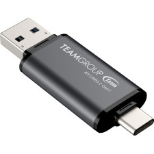 Team Group X1 USB 3.2 Gen1 unidade de memória USB 64 GB USB Type-A   USB Type-C 3.2 Gen 1 (3.1 Gen 1) Preto, Cinzento