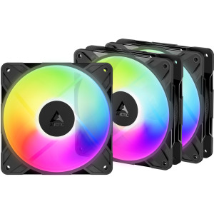 ARCTIC Freezer P12 Pro Reverse A-RGB - 3 Pack Caixa de computador Ventoinha 12 cm Preto 3 unidade(s)
