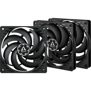 ARCTIC P12 Slim PWM PST Caixa de computador Ventoinha 12 cm Preto 3 unidade(s)