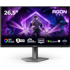 AOC AGON PRO AG276QKD2 monitor de ecrã 67,3 cm (26.5") 2560 x 1440 pixels Quad HD QD-OLED Preto, Cinzento