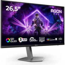 AOC AGON PRO AG276QKD2 monitor de ecrã 67,3 cm (26.5") 2560 x 1440 pixels Quad HD QD-OLED Preto, Cinzento