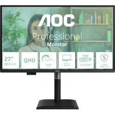 AOC Q27P4U monitor de ecrã 68,6 cm (27") 2560 x 1440 pixels Wide Quad HD Preto