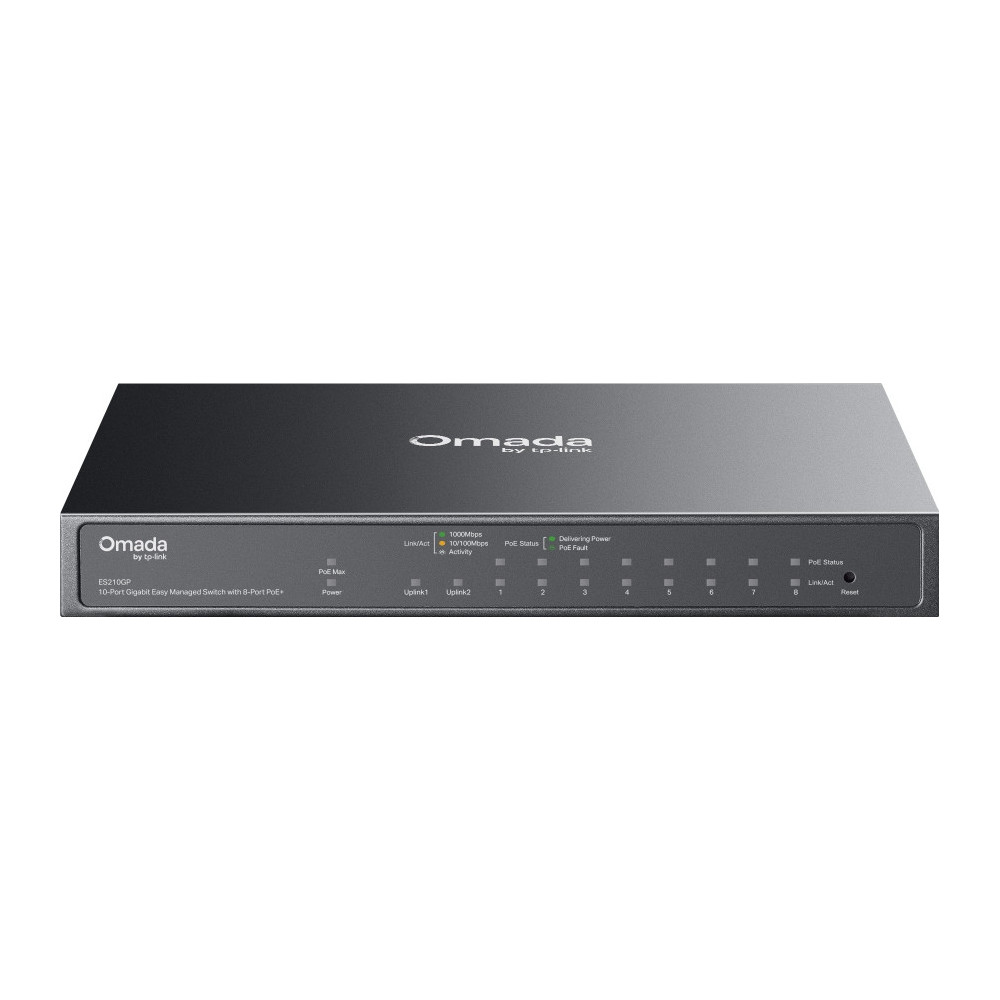 TP-Link Omada ES210GP switch de rede Gerido L2 Gigabit Ethernet (10 100 1000) Power over Ethernet (PoE) DIN rail Preto TP-Link Omada ES210GP switch de rede Gerido L2 Gigabit Ethernet (10 100 1000) Power over Ethernet (PoE) DIN rail Preto