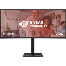AOC E4 CU34E4CV monitor de ecrã 86,4 cm (34") 3440 x 1440 pixels UltraWide Quad HD LCD Preto