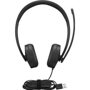 Lenovo 4XD1P83425 auscultador Auscultadores Com fios Fita de cabeça Chamadas Música USB Type-A Preto