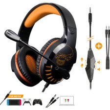 Spirit of Gamer PRO-H3 Auscultadores Com fios Fita de cabeça Jogos Preto, Laranja